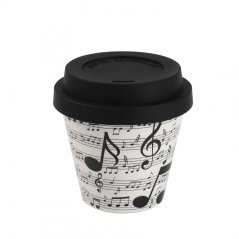 IDRINK Mini taza térmica, patrón Música, 90ml