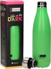 Termoláhev z nerezové oceli, svítí ve tmě zelená 500 ml